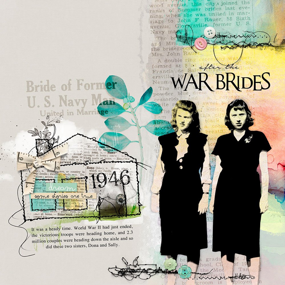 Old Newpaper Clipping in Artsy Digital Scrapbooking