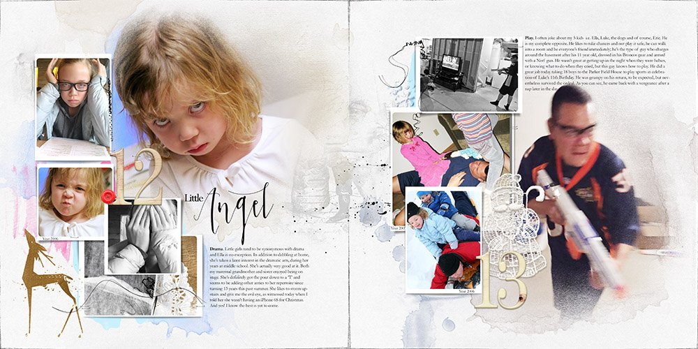 Narrative-driven digital scrapbook photo book 2015