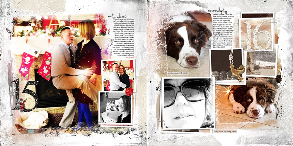Word prompt digital scrapbook photo book pages 2012