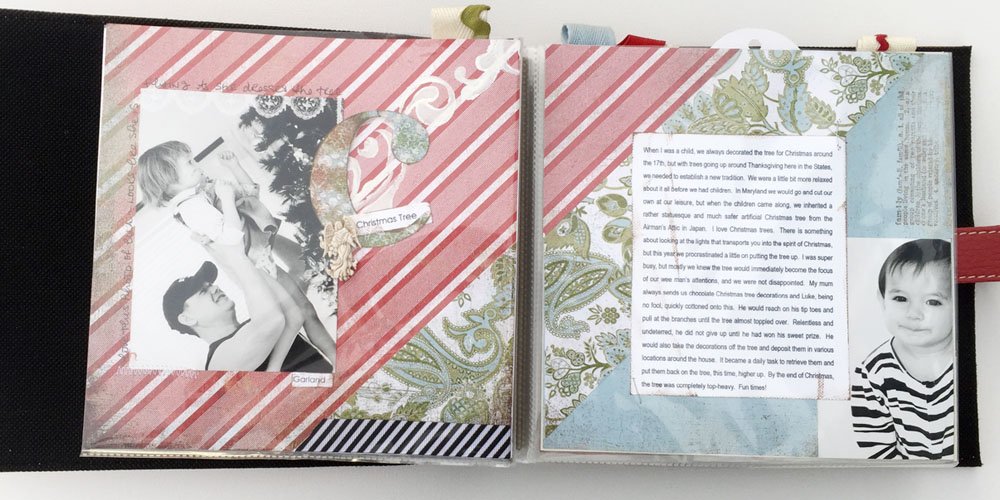 Chronological digital scrapbook photo book pages 2005