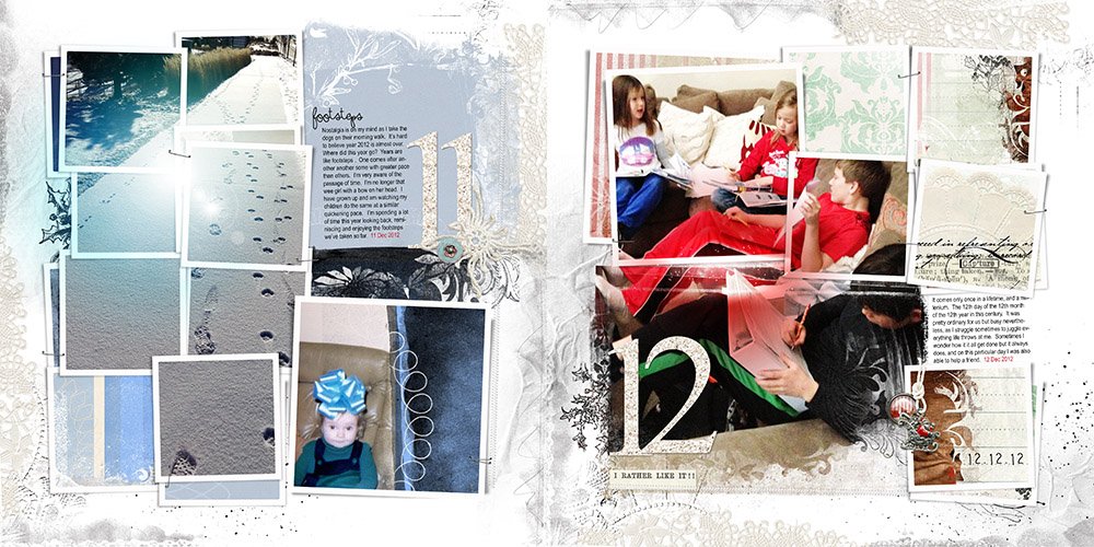 One word storytelling photo book spread 2012