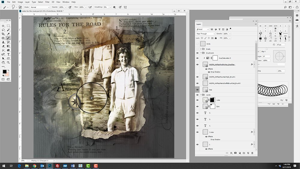 Layers of Brushes and Textures Video Layers of Brushes and Textures Video