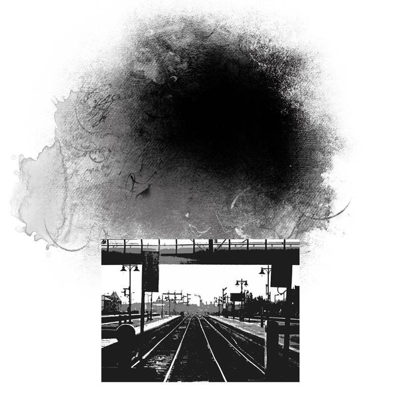 digital scrapbook foundation with a FotoBlendz clipping mask and focal photo