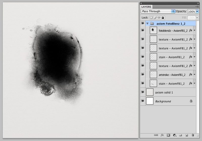 all layers of a multilayered FotoBlendz mask moved onto the layout foundation