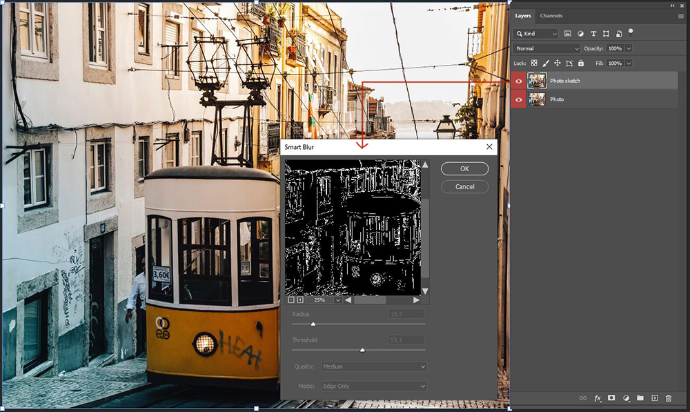 Smart Blur Your WaterColor Photo Edits
