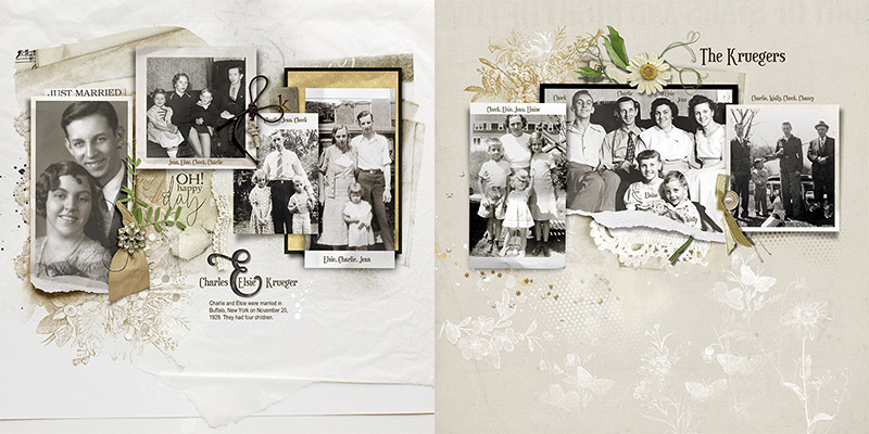 band design in digital scrapbooking