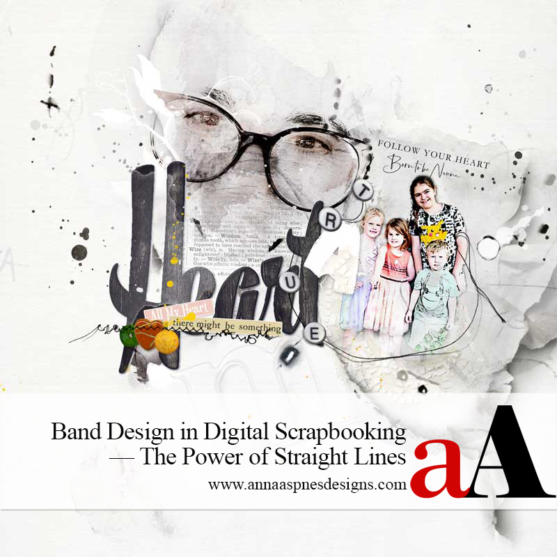 band design in digital scrapbooking