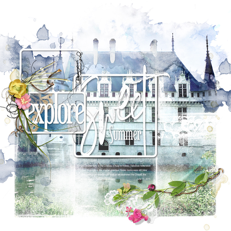 digital scrapbooking title frames