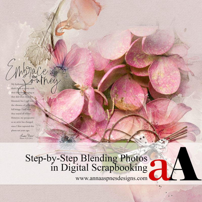 anna aspnes blending photos in digital scrapbooking step-by-step