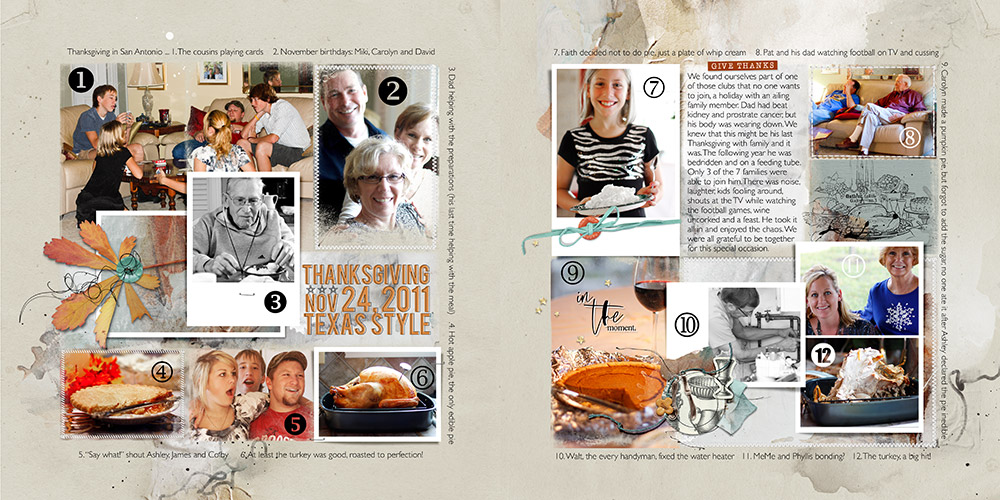 List journaling on a digital scrapbook page - Texas Style by Miki Krueger