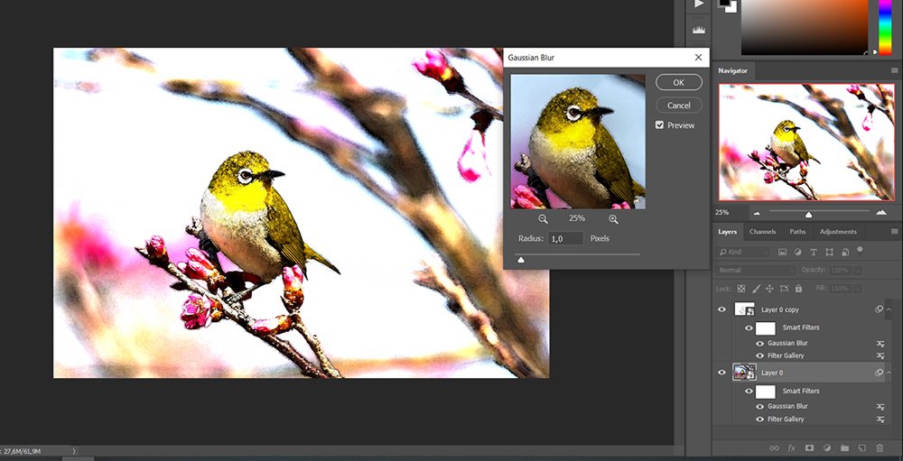Artsy Sketch Effect Using Filter Gallery