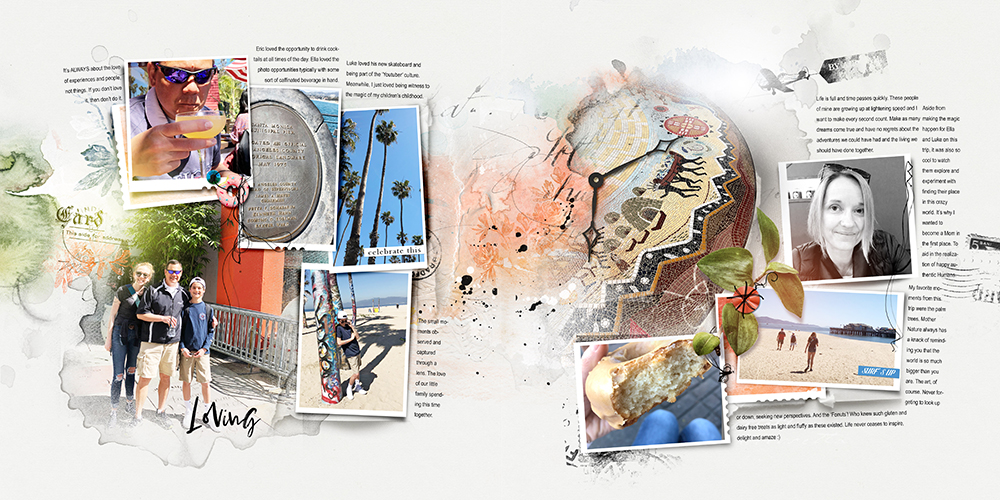 travel photo book digital scrapbooking