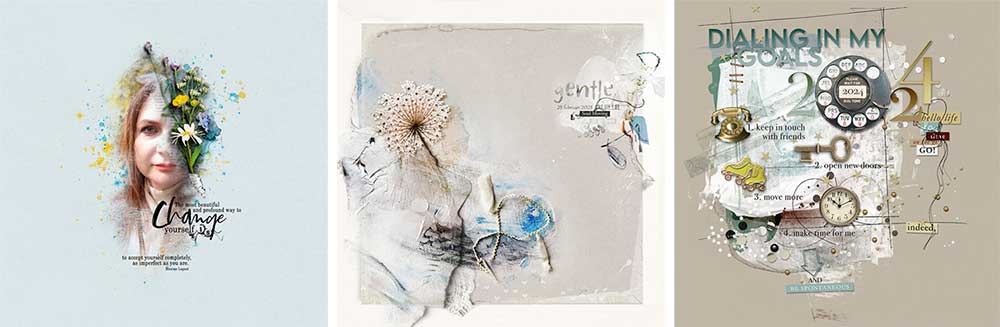 Start digital art journaling — pages using digital art and graphics by Anna Aspnes Designs