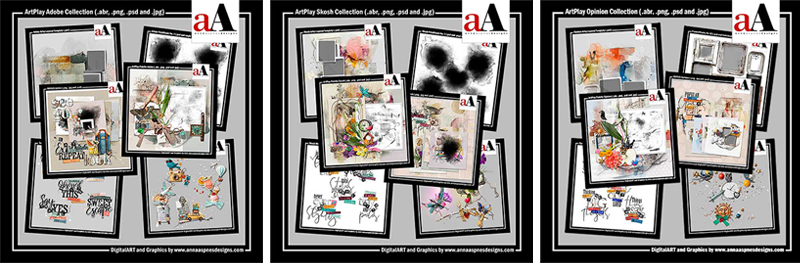 Start digital art journaling with Anna Aspnes Designs digital supplies and collections