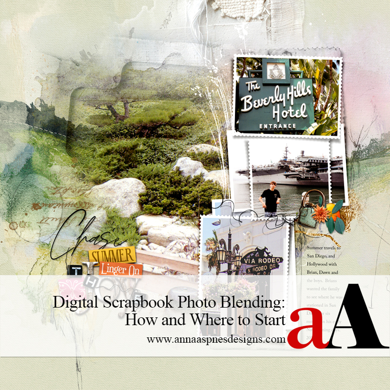digital scrapbook photo blending - how and where to start