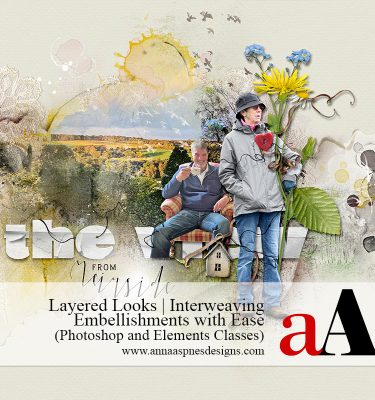 Layer Digital Scrapbooking Elements: How To Tuck and Weave