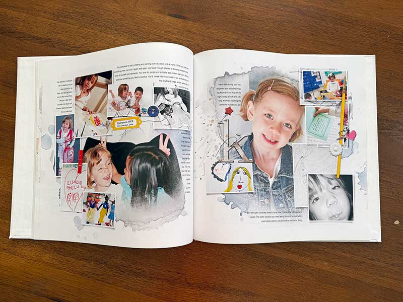 Anna Aspnes Digital Scrapbook Class Memory Keeping Made Easy Scrapbook More Efficiently Example Page Layout Design 1