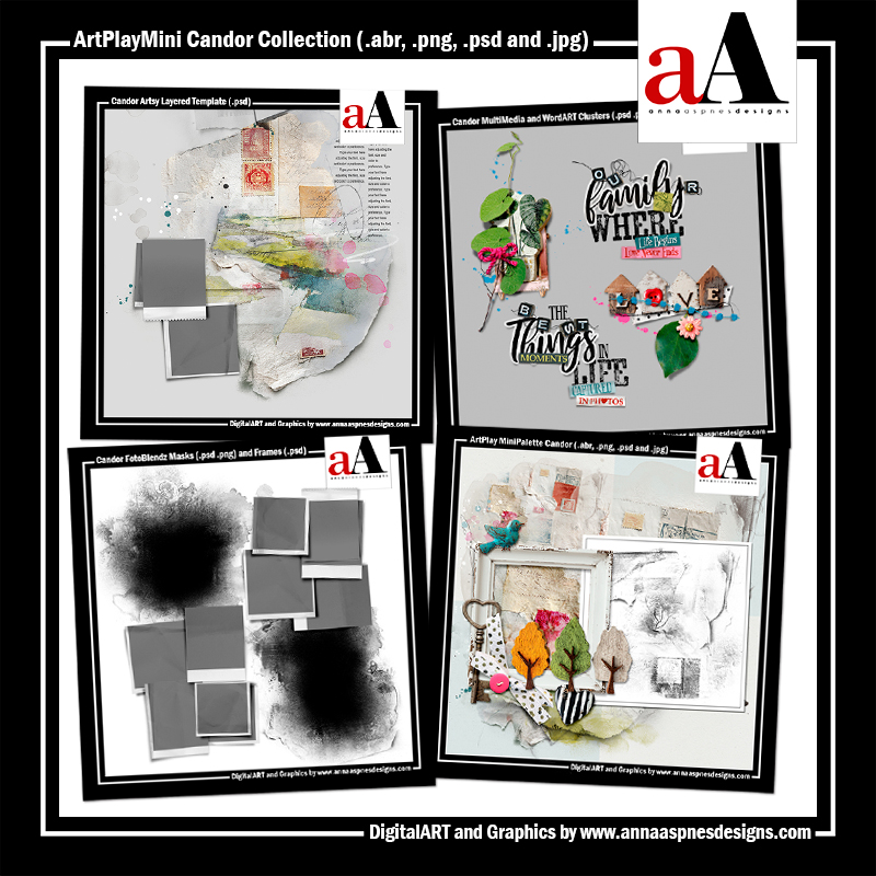  ArtPlayMini Candor Collection — colorful whimsical digital scrapbooking supplies