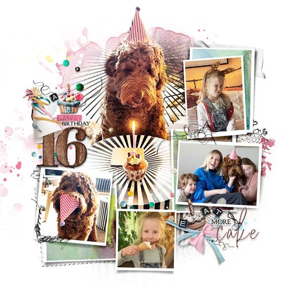 Digital scrapbooking beginner layout example