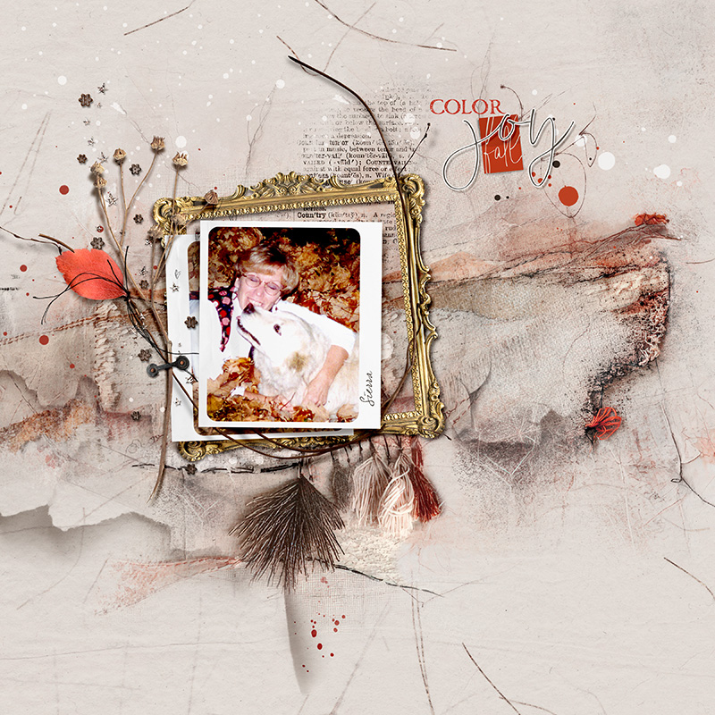 Choosing one meaningful photo to make a digital scrapbook page