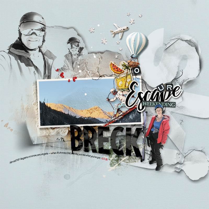 digital scrapbook title techniques