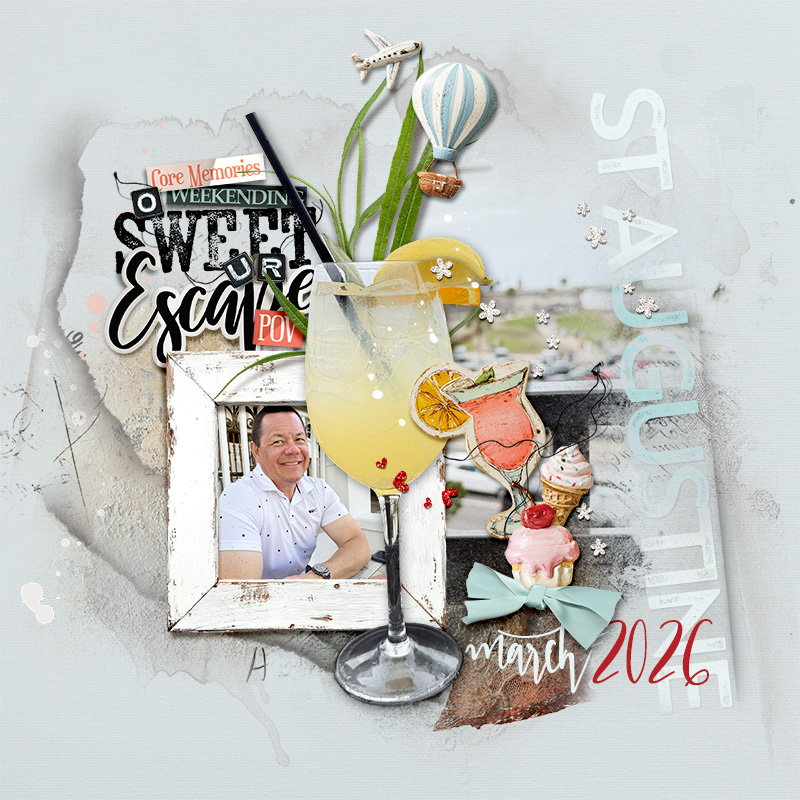 digital scrapbook title techniques