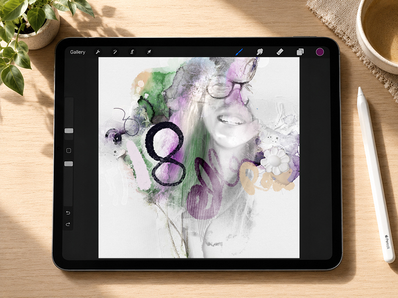 Digital scrapbooking on iPad using Procreate