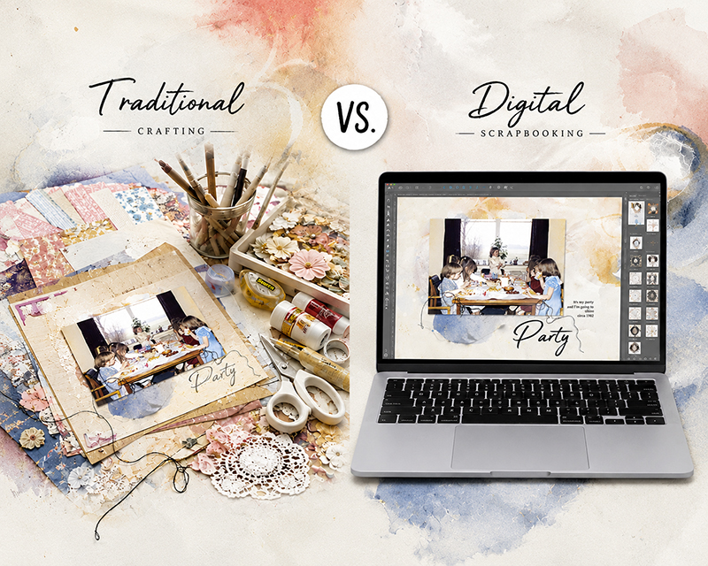 Digital vs traditional scrapbooking comparison — Anna Aspnes Designs