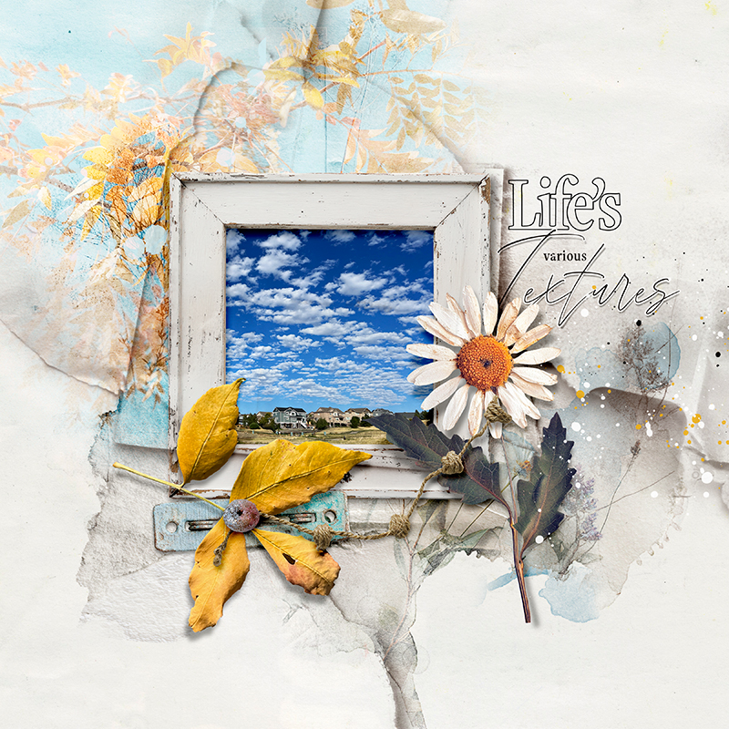 digital scrapbook paper textures class layout #1
