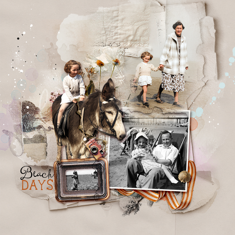 digital scrapbook paper textures class layout #2